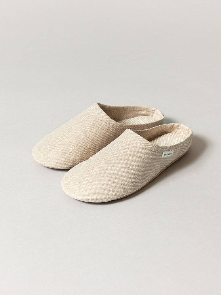 Sasawashi Room Shoes, Beige: Medium