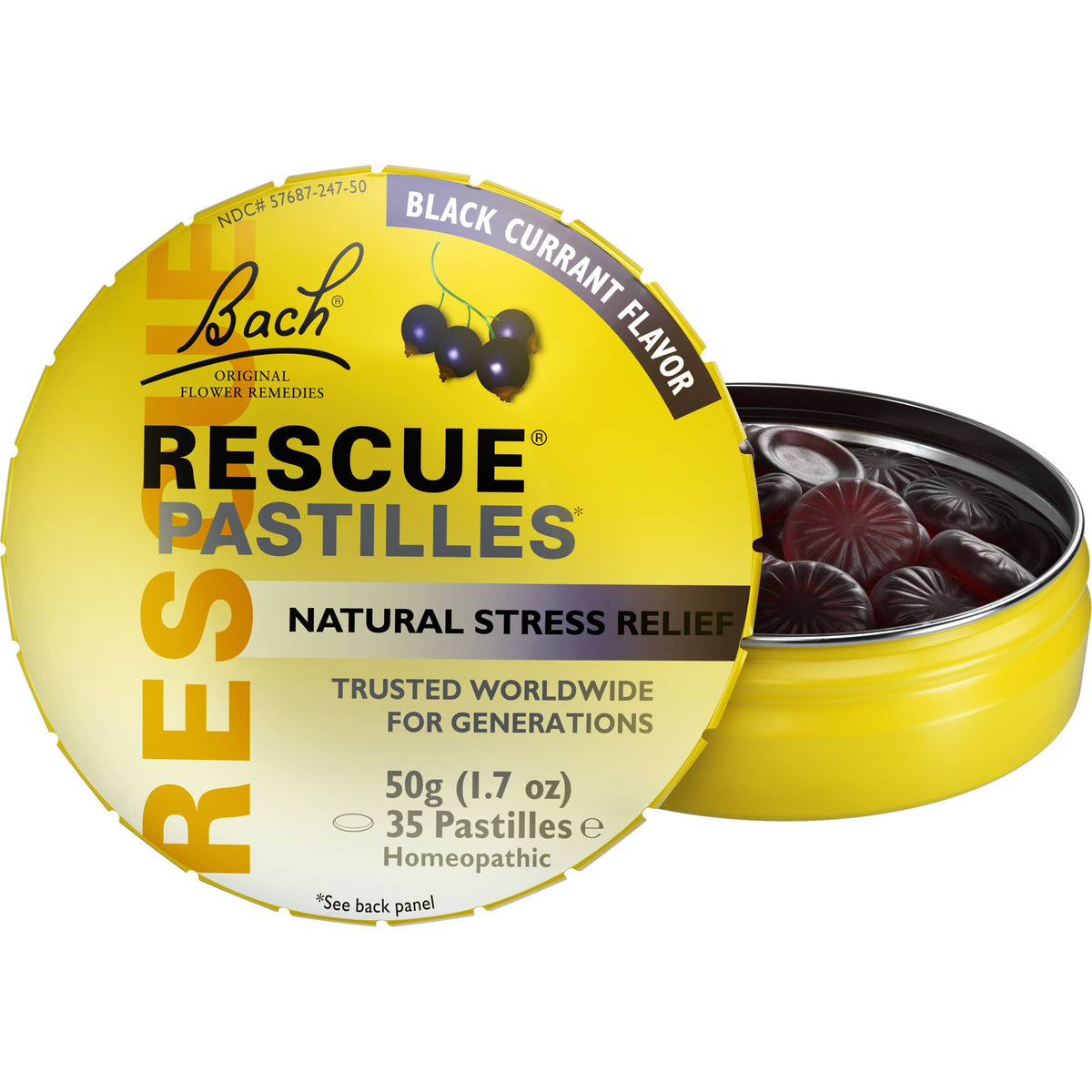 Rescue Pastilles Natural Stress Relief Lozenges 50g: Lemon