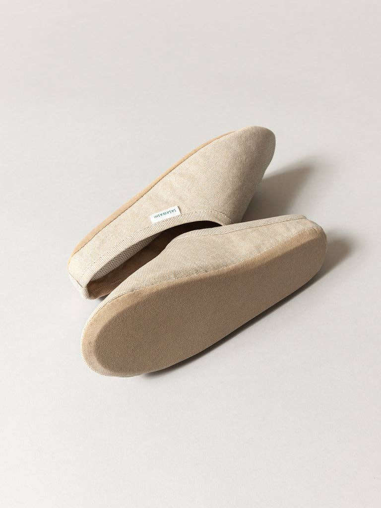 Sasawashi Room Shoes, Beige: Medium