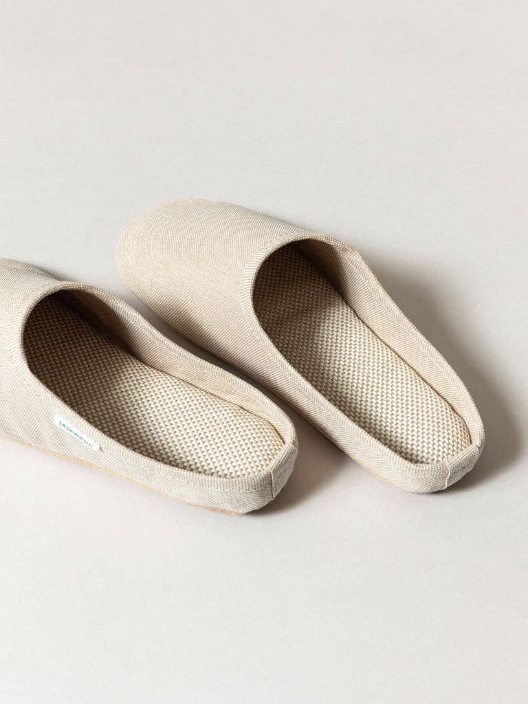 Sasawashi Room Shoes, Beige: Medium