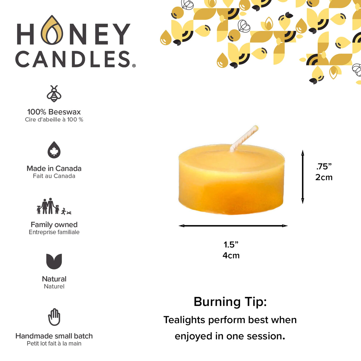 Honey Beeswax 6 pack of Tea Light Candles