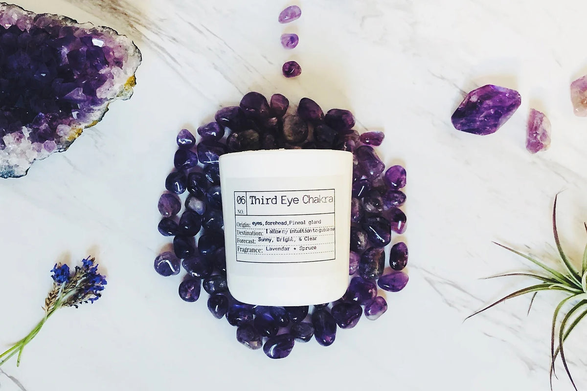 Chakra Candle |THIRD EYE| Flores Lane 8oz.