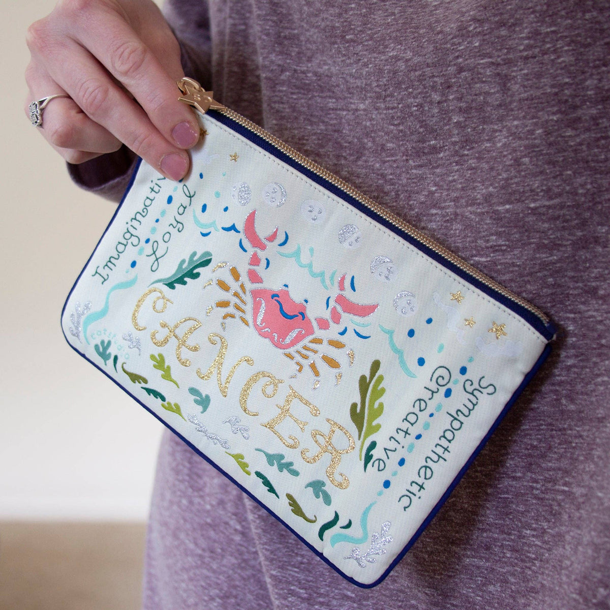 Aquarius Astrology Zip Pouch