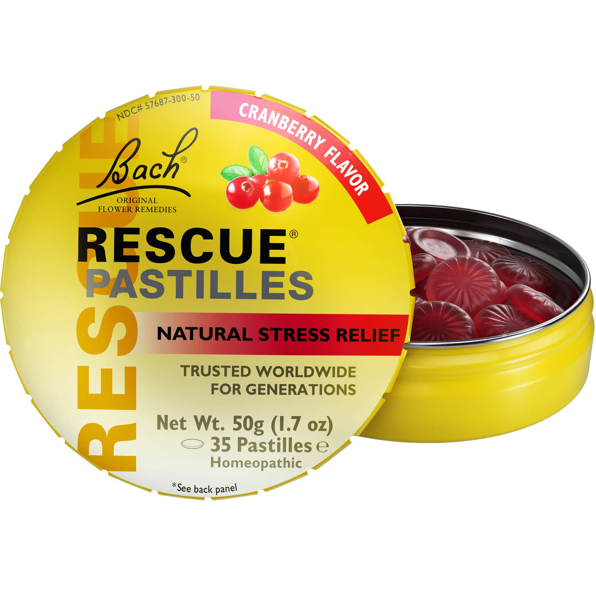 Rescue Pastilles Natural Stress Relief Lozenges 50g: Orange & Elderflower