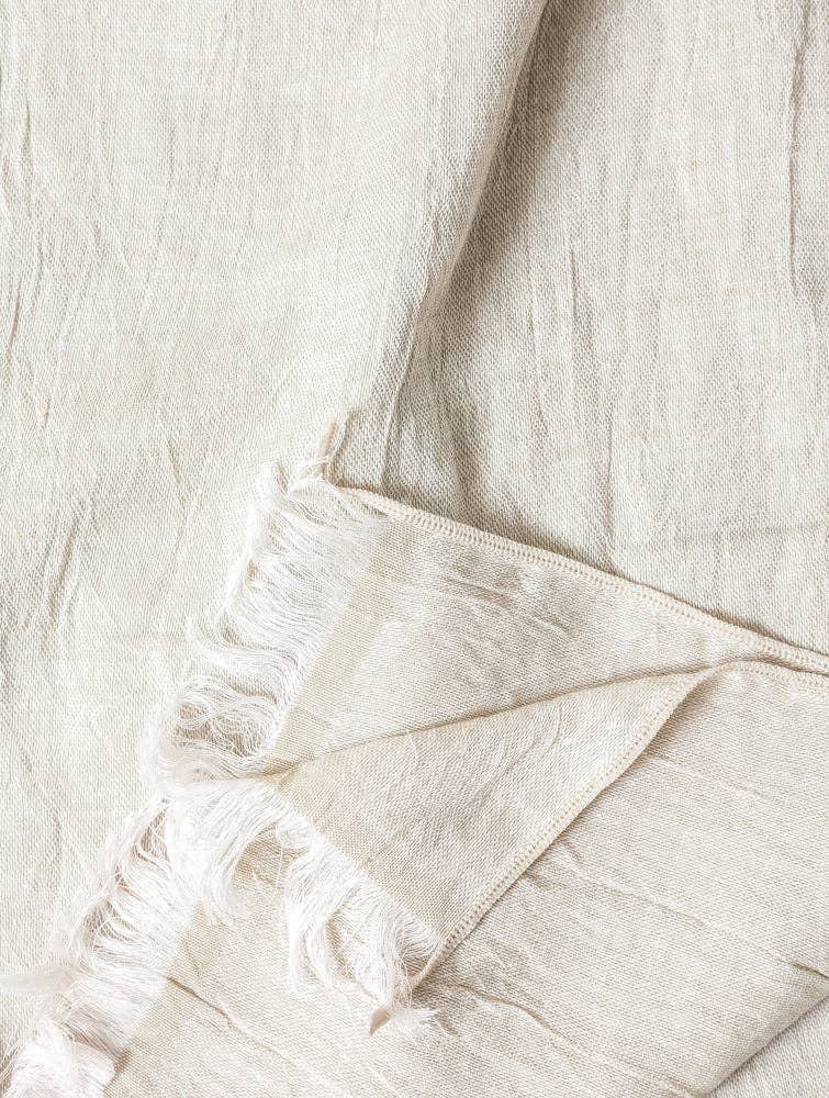 Haolu Cotton Wool Stole - Sand