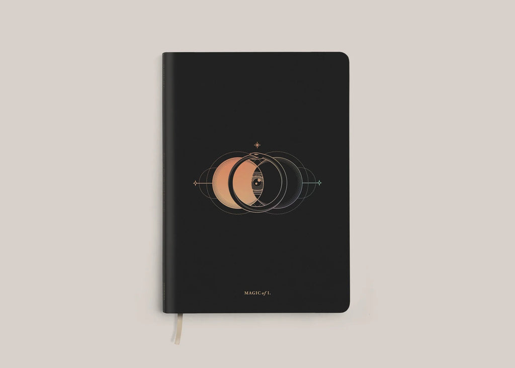 Magic of Eye Soft Cover Notebook Moonloop | Black