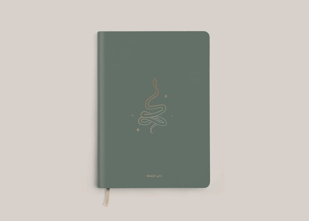 Magic of Eye Soft Cover Notebook Snake | Sage Green
